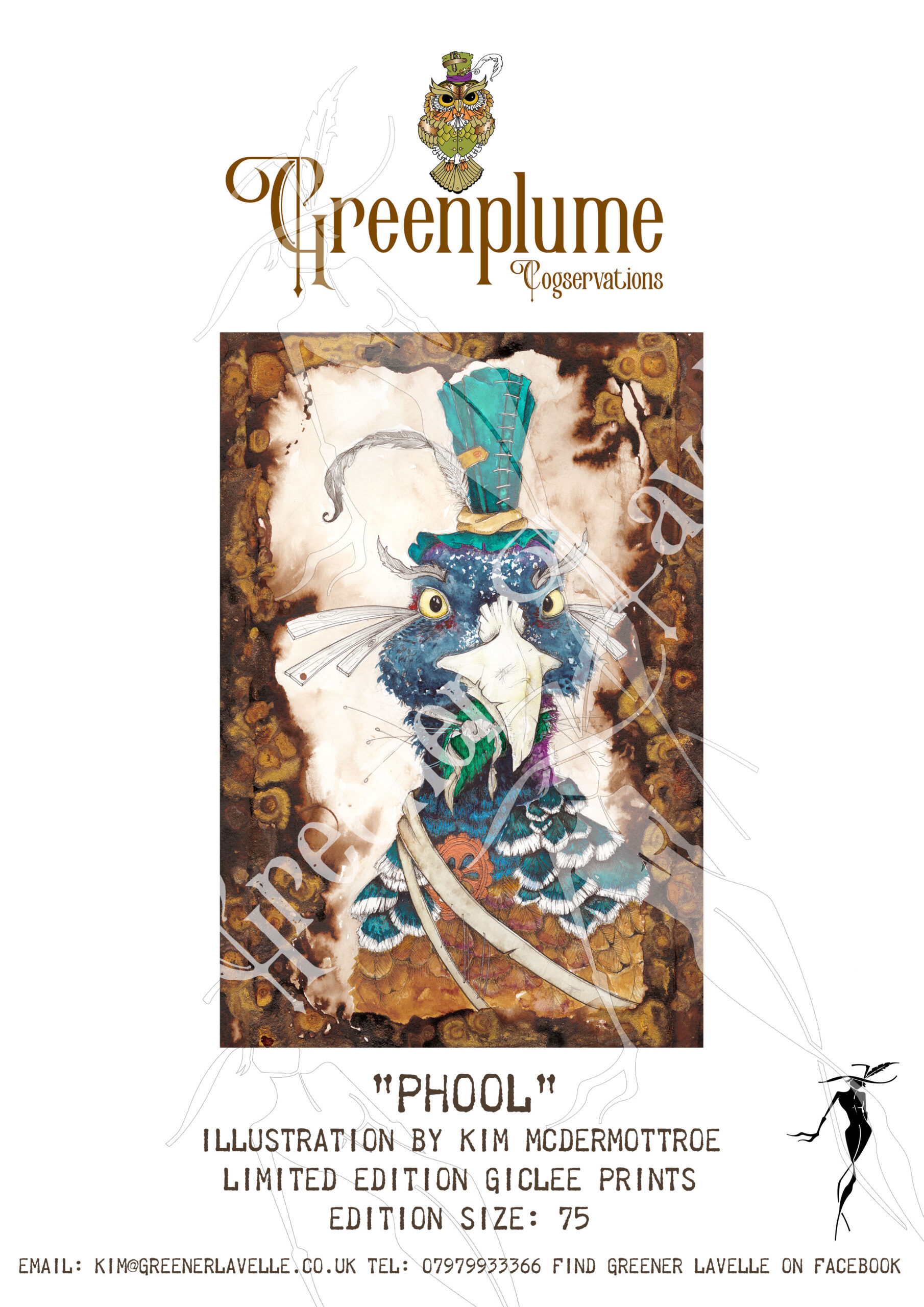 Stylised, colourful illustration of a pheasant wearing a tall top hat.